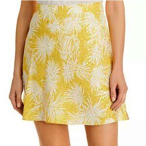 New Rebecca Taylor Sunflower Jacquard Mini Skirt Yellow White Small $145
